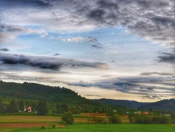 Scenic view of landscape against sky