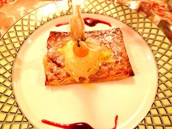 Close-up of served food