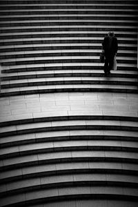 Woman standing on steps