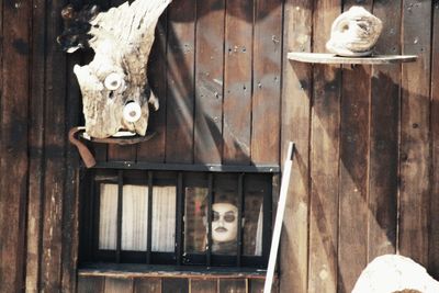 Close-up of wooden door