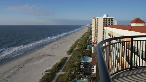 View of sea against clear sky