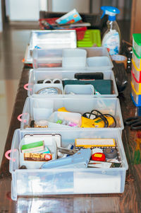 Drawer with stationaries. organizing and decluttering.