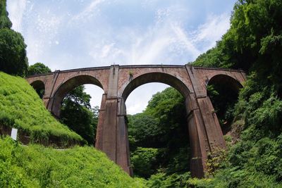 Low angle view of bridge against sky