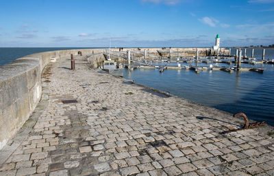 View of pier of harbour  in la flotte en rë