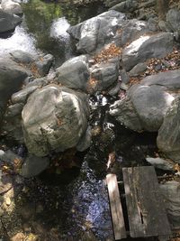 Aerial view of rock formation