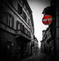 Street in city against sky