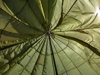 Full frame shot of green parachute