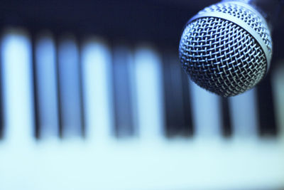 Close-up of microphone