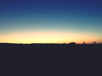 Silhouette of landscape at sunset