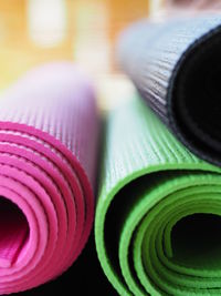 Stack of exercise mats