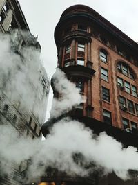 Low angle view of buildings against sky