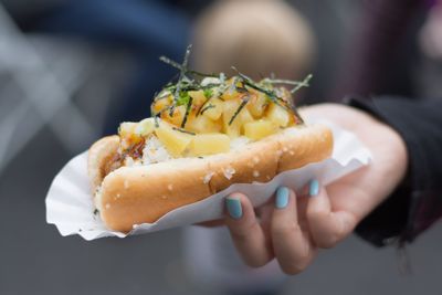 Close-up of served food