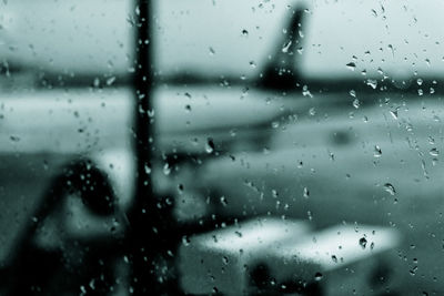 Full frame shot of wet window