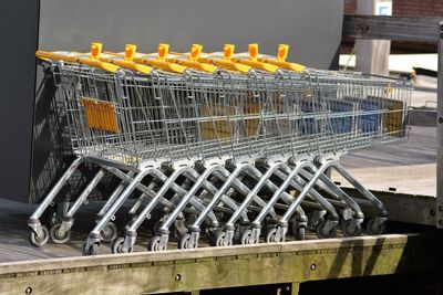 Close up of shopping cart