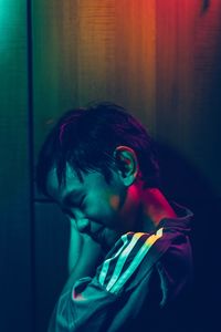 Close-up portrait of young woman