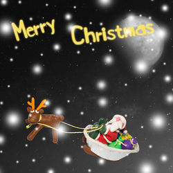 Digital composite image of christmas lights