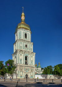 St. sophia cathedral on st. sophia square in kyiv, ukraine, on a sunny summer morning