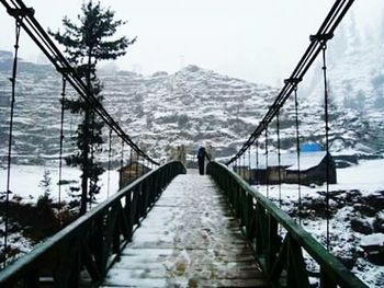 Footbridge over river