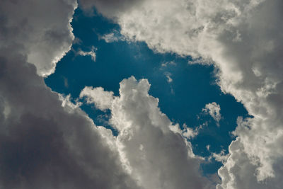 Low angle view of clouds in sky