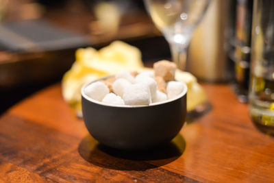 Close-up of sugar bowl 