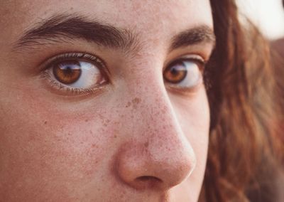 Close-up portrait of woman