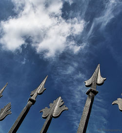 Low angle view of blue sky and clouds