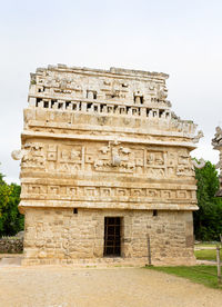 Low angle view of old building against sky