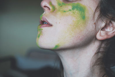 Close-up portrait of teenage girl