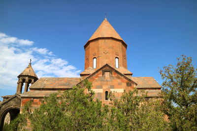 Low angle view of historical building against sky