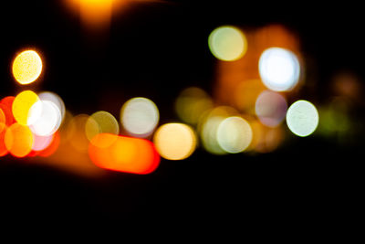 Defocused image of illuminated street lights