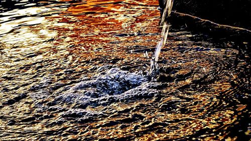 Close-up of water flowing