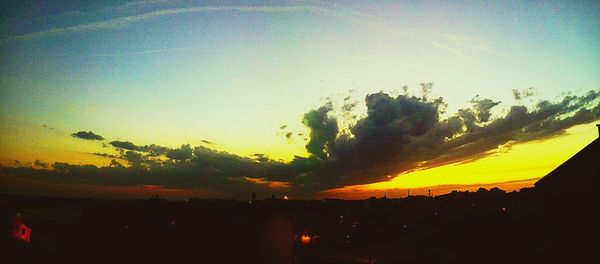 Scenic view of landscape against sky during sunset
