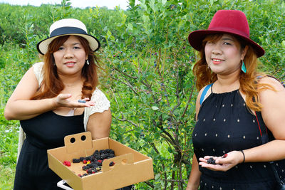 Portrait of women in farm