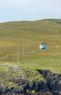 Scenic view of land against sky