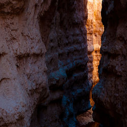 Low angle view of rock formation