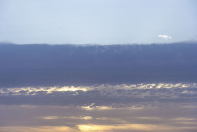 Low angle view of sky during sunset