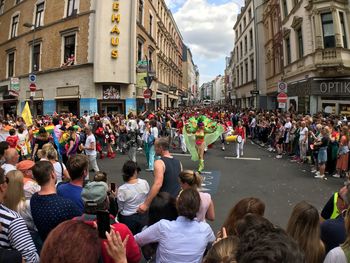 Group of people on city street. carnival. cologne. germany