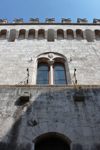 Low angle view of historical building against sky