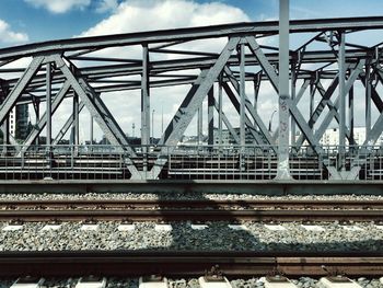 Railway bridge against sky