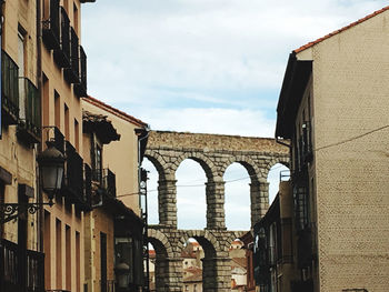 Low angle view of buildings against sky