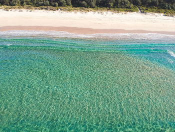 High angle view of sea shore