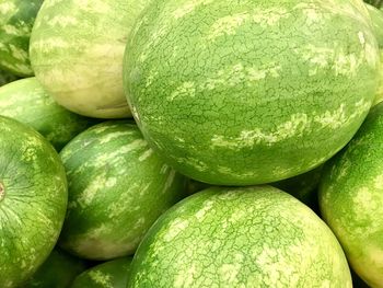 Full frame shot of green fruits for sale in market