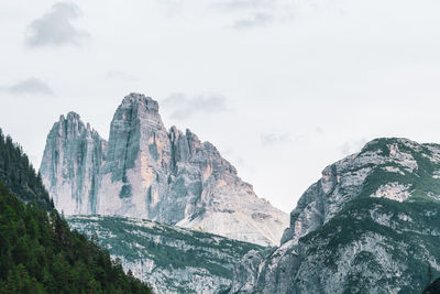 Panoramic view of rocky mountains against sky