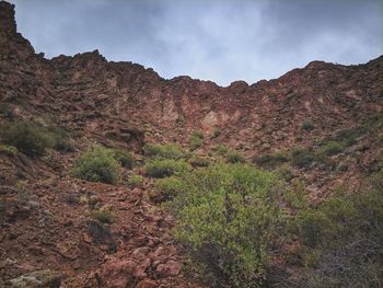 Scenic view of rocky mountains against sky