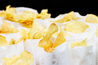 Close-up of cake against white background