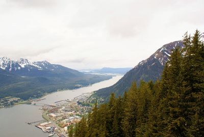 A view from mt. roberts looking down on juneau, ak