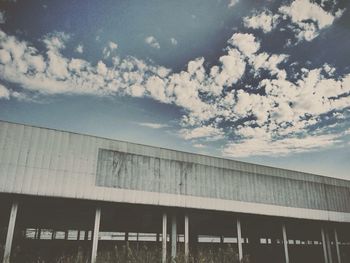 Low angle view of built structure against sky