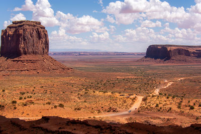 Scenic view of desert against sky