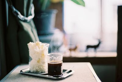 Close-up of drink on table