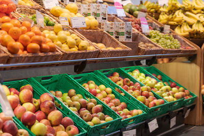 Fruits for sale at market stall